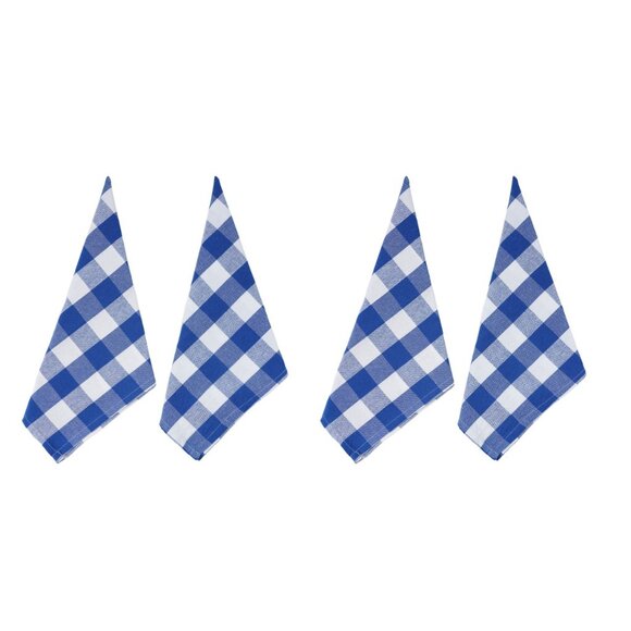 100% Cotton Quality Set of 4 Pack Kitchen Buffalo Check Plaid, Size 20''*30 Inch - Picture 2 of 7